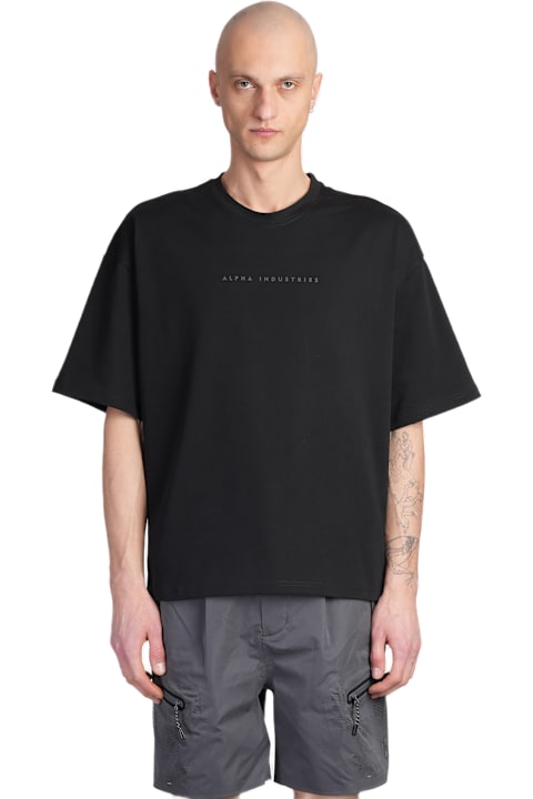 Alpha Industries الملابس لـ القسم الرجالي Alpha Industries Base T-shirt T-shirt In Black Cotton