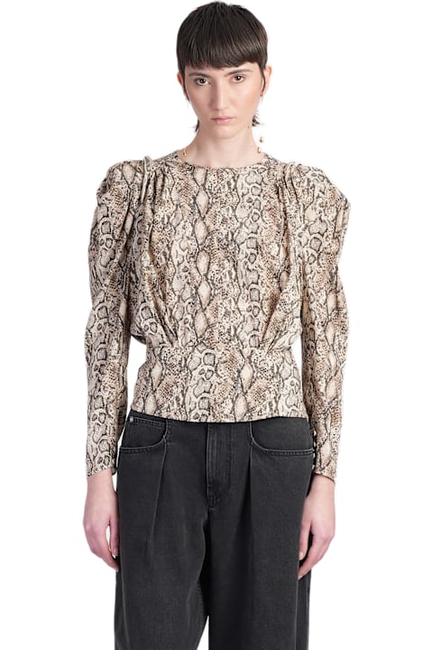 Isabel Marant ملابس علوية لـ السيدات Isabel Marant Zarga Blouse In Beige Silk