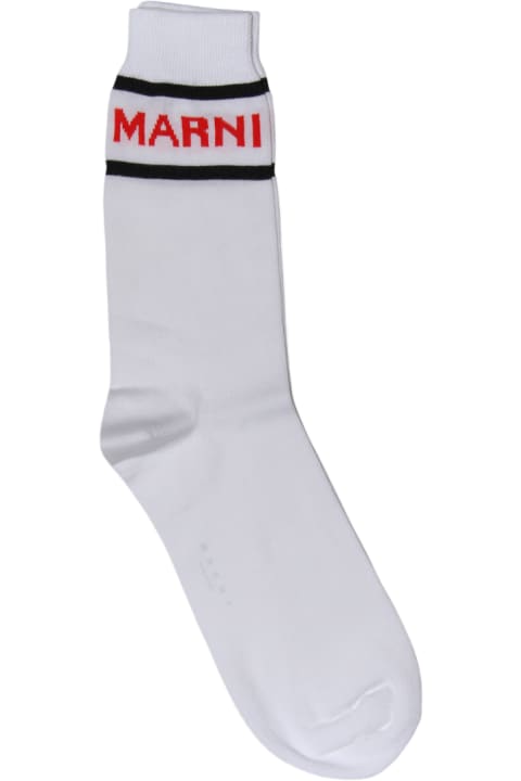 Underwear for Men Marni White Cotton Socks