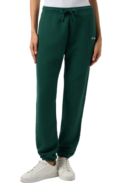Homeware MC2 Saint Barth Woman British Green Cotton Fleece Jogger Pants Odalys