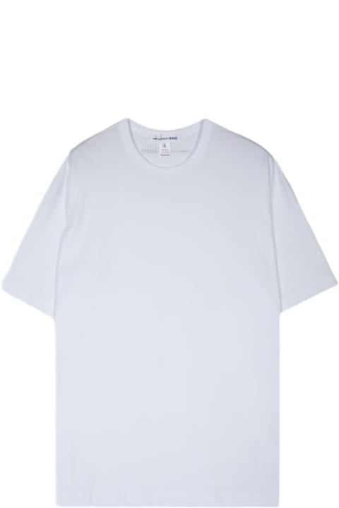 Comme des Garçons Shirt for Men Comme des Garçons Shirt Mens T-shirt Knit White cotton oversize t-shirt with logo