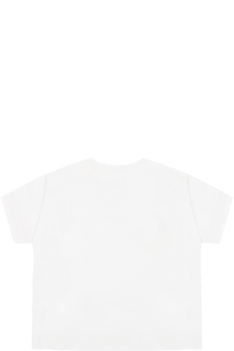 أدوات منزلية Ralph Lauren White T-shirt For Baby-kids With Pony Logo