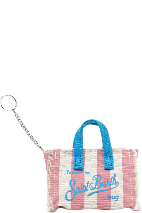 Homeware MC2 Saint Barth Pink Striped Cotton Canvas Key Holder