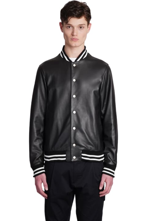Low Brand Coats & Jackets for Men Low Brand Bomber In Black Leather