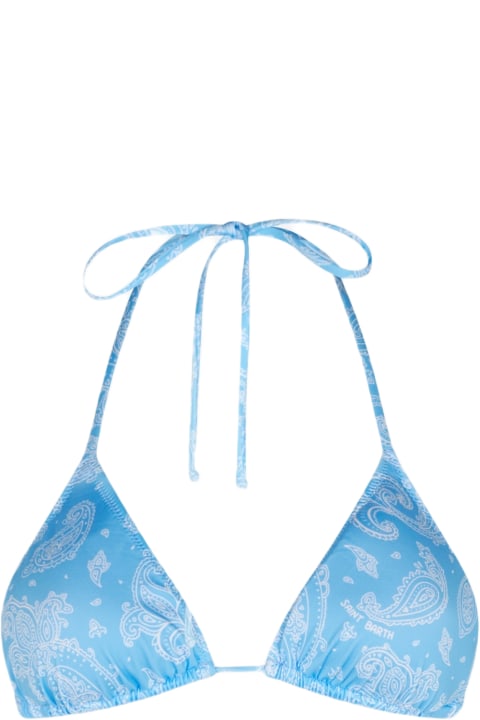 Homeware MC2 Saint Barth Woman Triangle Top Swimsuit With Paisley Print