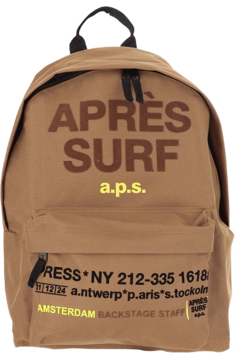 Apres Surf Backpacks for Men Apres Surf Technical Fabric Backpack With Logo