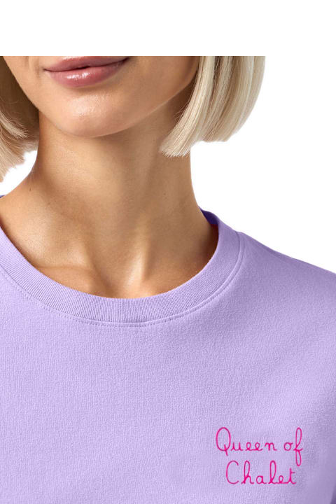 Fashion for Men MC2 Saint Barth Winter Cotton T-shirt Emilie With Queen Of Chalet Embroidery