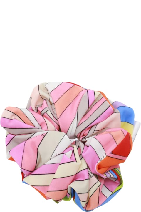Pucci Hair Accessories for Women Pucci Multicolor And Pink Scrunchie