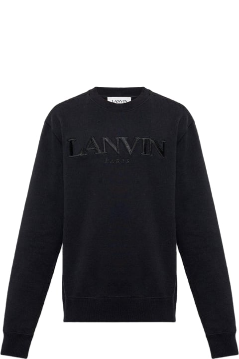Fleeces & Tracksuits for Women Lanvin Logo Embroidered Crewneck Sweatshirt