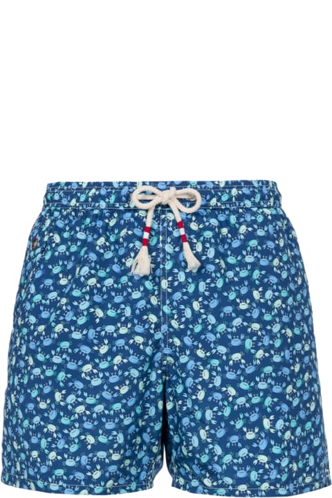 Homeware MC2 Saint Barth Man Lightweight Fabric Swim-shorts Lighting 70 With Crabs Print