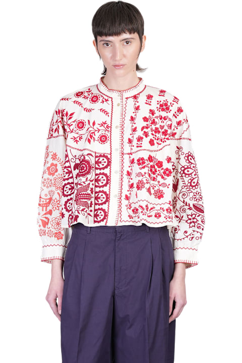 Antik Batik Topwear for Women Antik Batik Mirabel Blouse In White Cotton