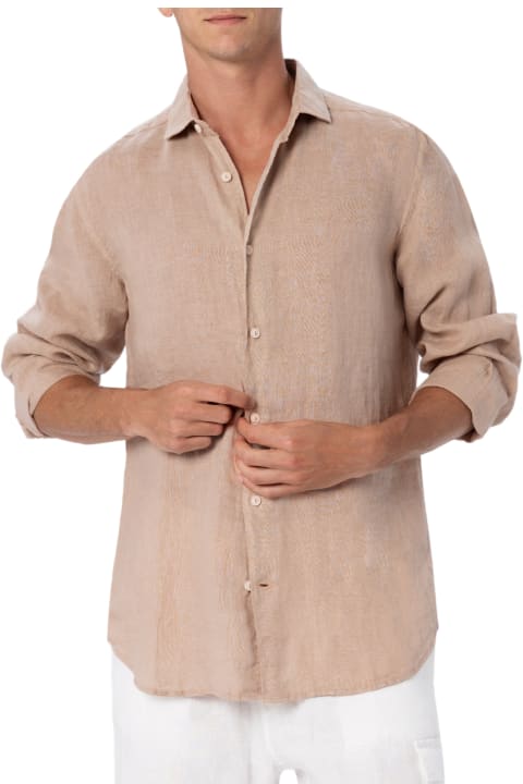 Homeware MC2 Saint Barth Man Beige Linen Shirt Pamplona