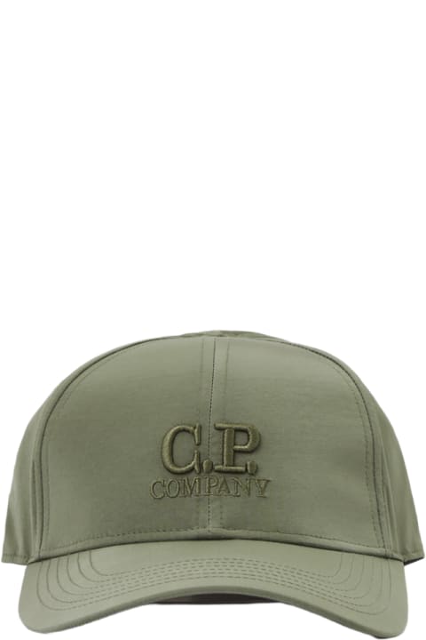 Hats for Men C.P. Company Military Green Cap