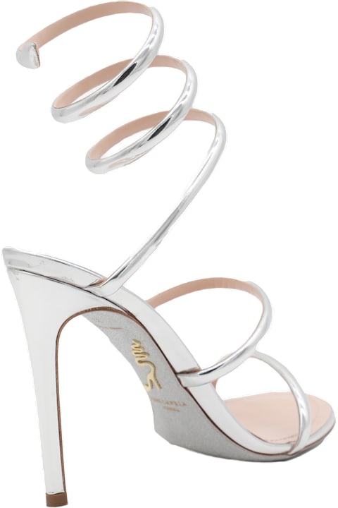 أدوات منزلية René Caovilla Silver Leather Sandals