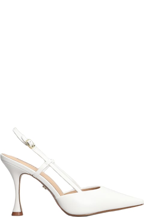High-Heeled Shoes for Women Lola Cruz Carmen 95 Pumps In White Leather