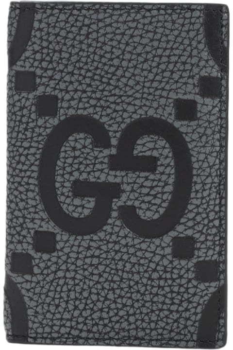 Gucci Wallets for Men Gucci Grey Leather Card Holder