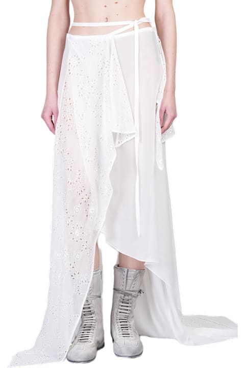 Ann Demeulemeester for Women Ann Demeulemeester Sirka Skirt In White Silk