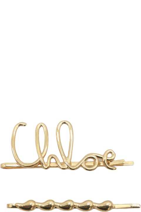 Brooches for Women Chloé Gold Tone Brass Brooches