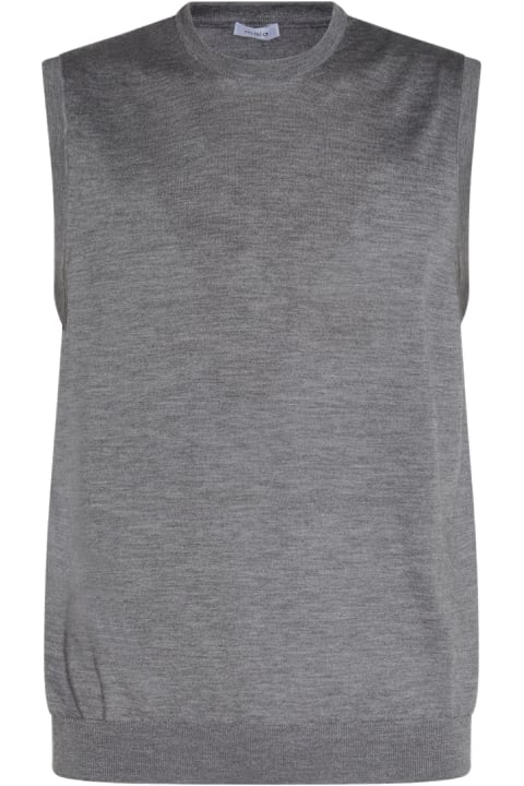 Malo سترات لـ القسم الرجالي Malo Grey Cashmere Knitwear