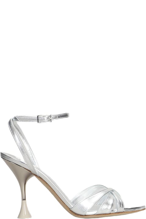 3JUIN Shoes for Women 3JUIN Noeli 095 Sandals In Silver Leather
