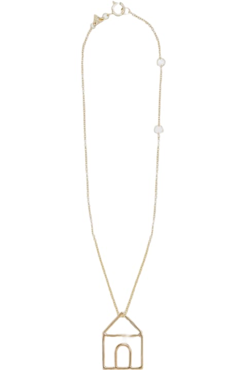 Aliita Necklaces for Women Aliita Gold Metal Casita Necklace