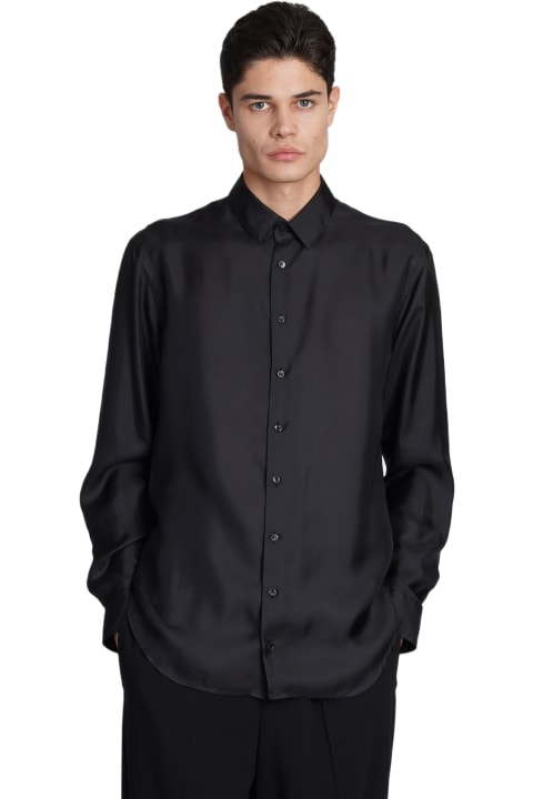 Giorgio Armani for Men Giorgio Armani Shirt In Black Silk