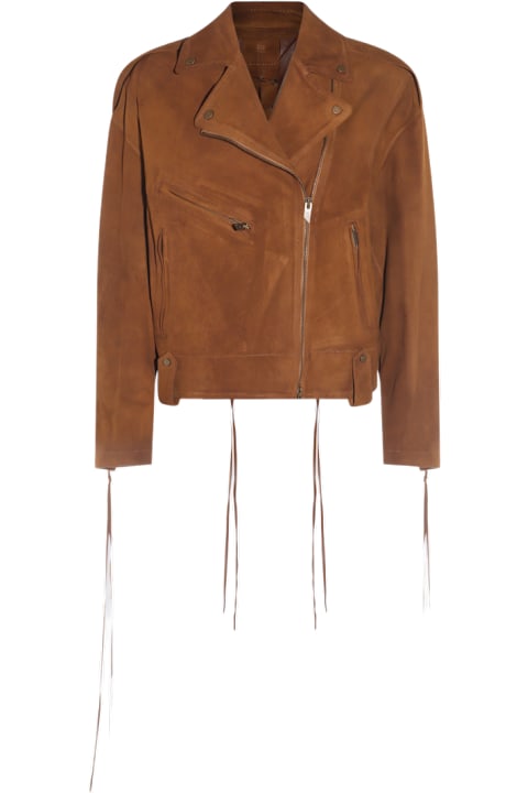 Salvatore Santoro Clothing for Women Salvatore Santoro Dark Brown Leather Casual Jacket