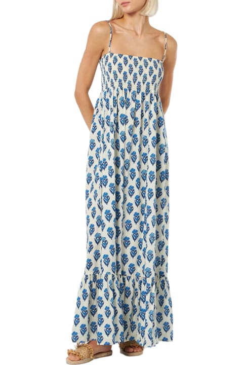 Homeware MC2 Saint Barth Woman Cotton Dress Jemma With Smocked Embroidery