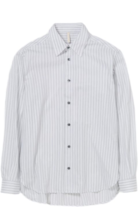 Sunflower Men Sunflower #1174 White striped poplin shirt with long sleeves - Please Shirt