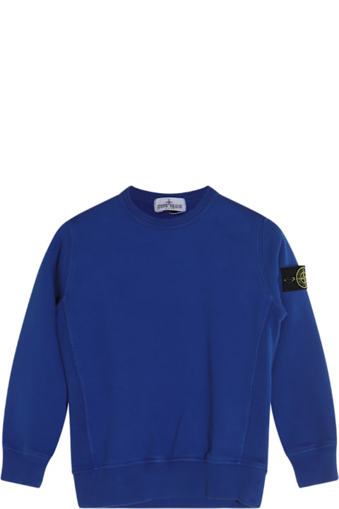 Homeware Stone Island Blue Cotton Sweatshirt