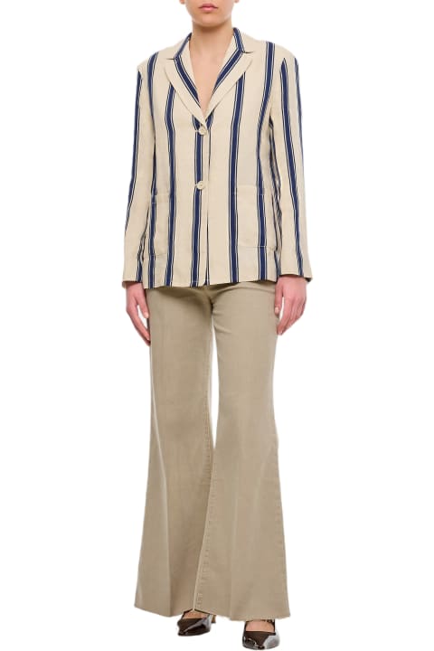 'S Max Mara Topwear for Women 'S Max Mara Milva Striped Linen Jacket