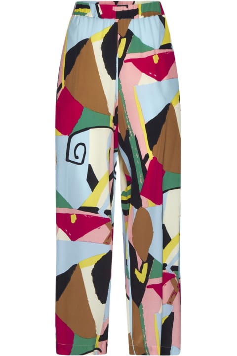 ウィメンズ Weekend Max Maraのパンツ＆ショーツ Weekend Max Mara Gradara Print Silk Trousers