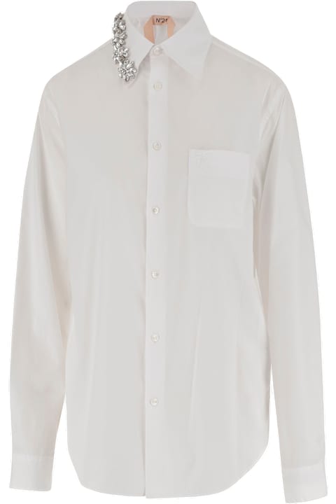 N.21 for Women N.21 Cotton Shirt With Floral Decoration