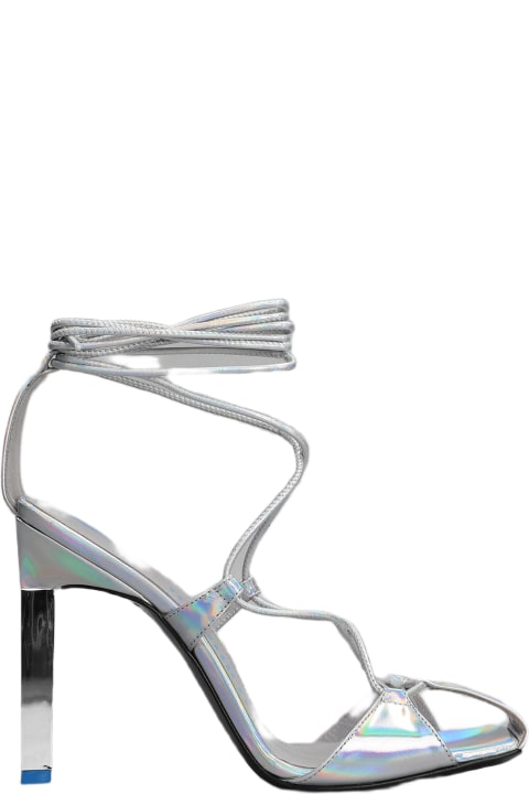 The Attico High-Heeled Shoes for Women The Attico Adele Holographic Silver Leather