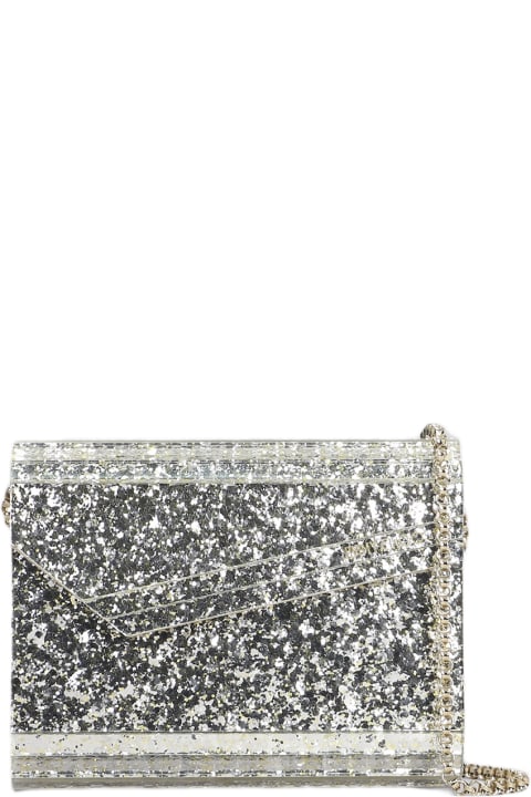 Jimmy Choo Luggage for Women Jimmy Choo Candy Clutch In Silver Acrylic