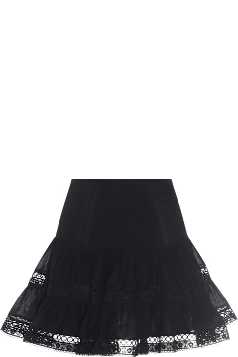 Charo Ruiz for Men Charo Ruiz Black Cotton Mini Skirt