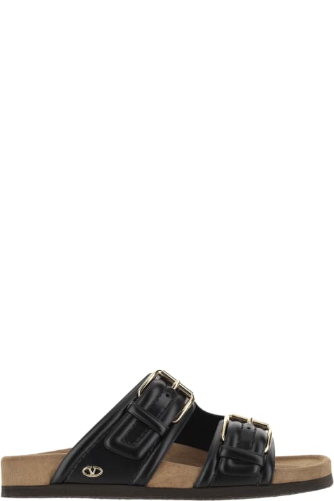 Sandals for Women Valentino Garavani 30mm Calfskin Fussfriend Slide Sandals