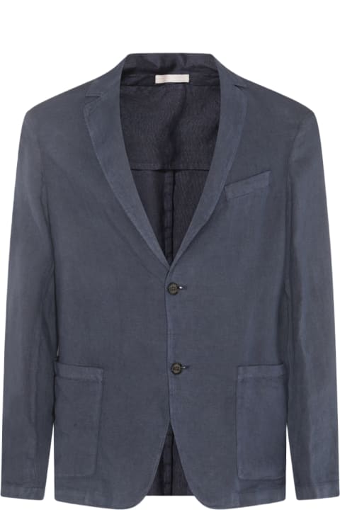 Altea Coats & Jackets for Men Altea Blue Linen Blazer