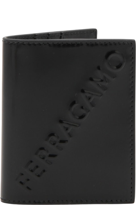 Ferragamo for Men Ferragamo Black Leather Card Holder