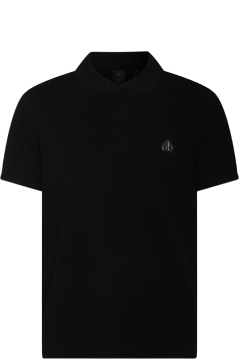 Homeware Moose Knuckles Black Cotton Polo Shirt