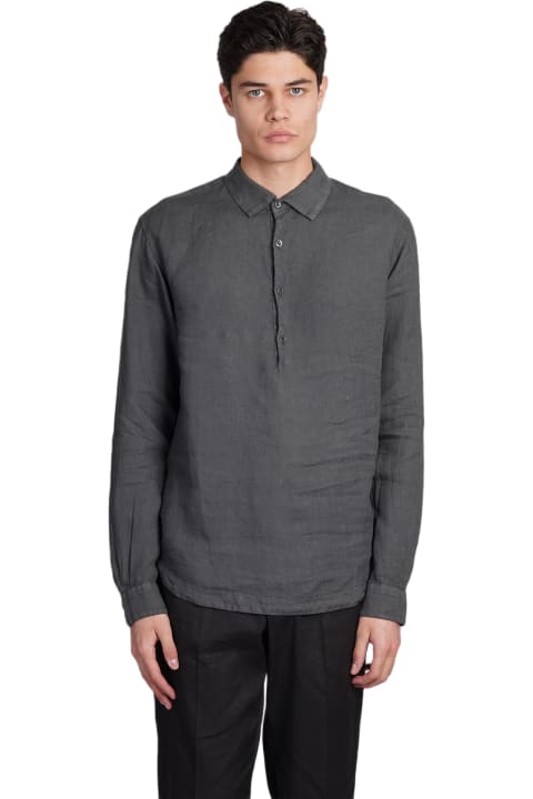 Barena Clothing for Men Barena Pavan Shirt In Grey Linen