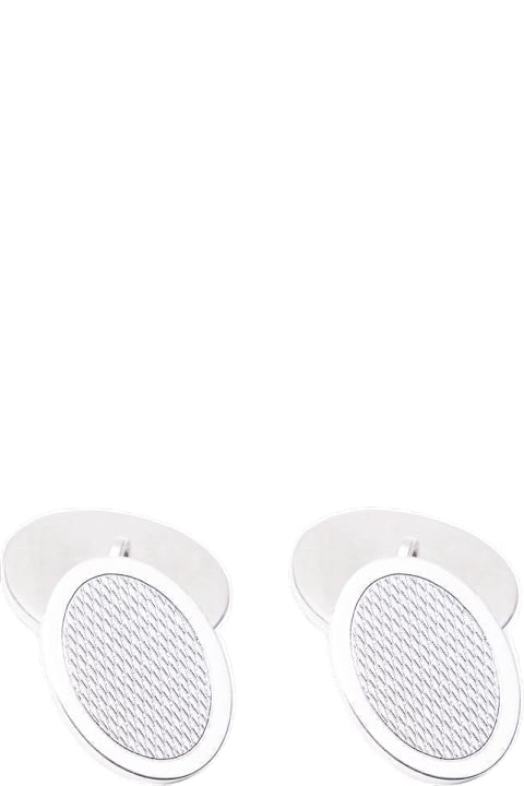 Brooches for Men Larusmiani Oval Knurled Cufflinks Brooche