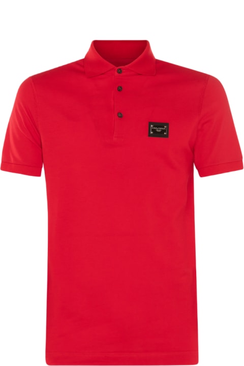 Clothing for Men Dolce & Gabbana Red Cotton Polo Shirt