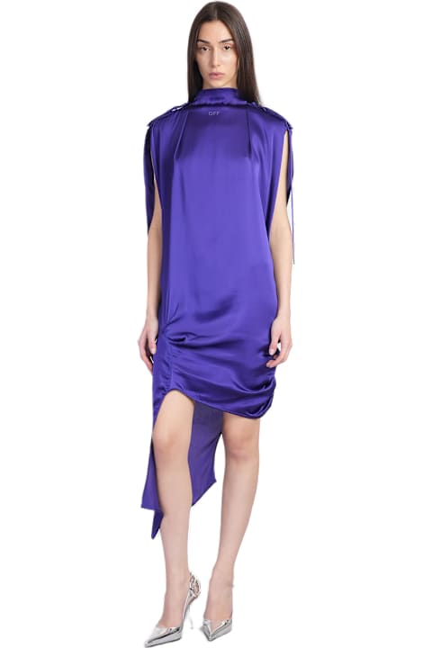 Homeware Off-White Mini Dress In Viola Acetate