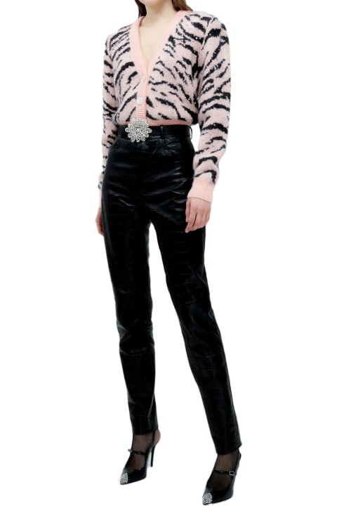 Alessandra Rich for Women Alessandra Rich Zebra Pattern Knitted Cardigan