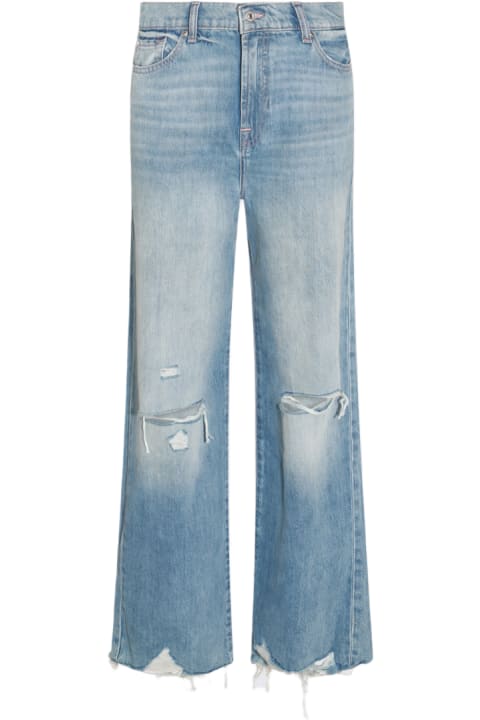 Fashion for Women 7 For All Mankind Blue Cotton Blend Scout Wanderlust Jeans