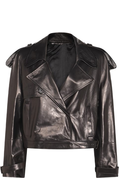 Salvatore Santoro Clothing for Women Salvatore Santoro Black Leather Jacket