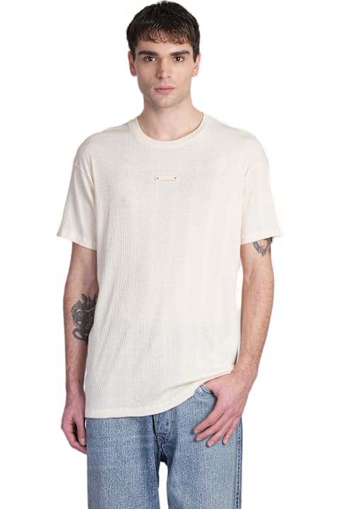 Maison Margiela Topwear for Men Maison Margiela T-shirt In Beige Cotton