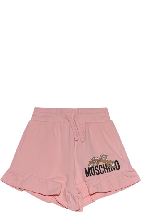 Moschino Bottoms for Girls Moschino Pink Multicolour Cotton Blend Shorts