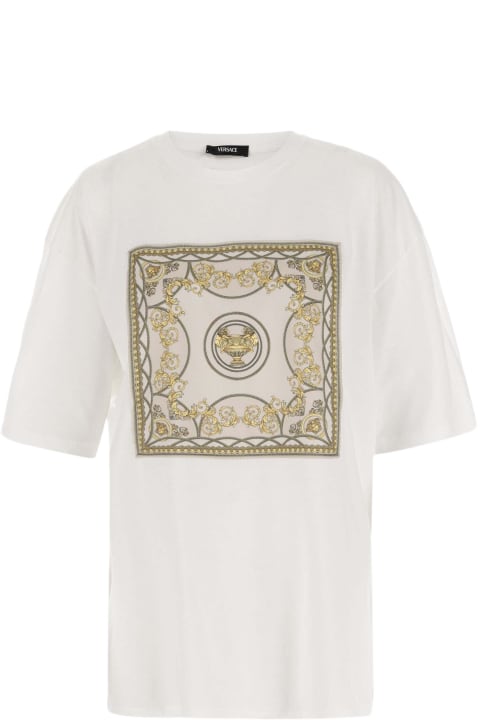 ウィメンズ Versaceのトップス Versace La Coupe Des Dieux Cotton T-shirt